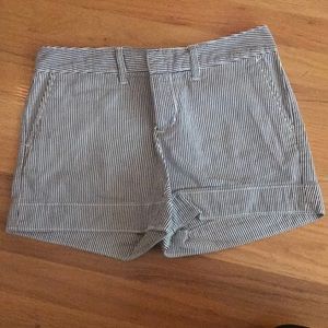 Women’s blue and white stripped shorts, size 2